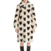 Love Pattern Faux Coat