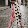 Love Pattern Faux Coat