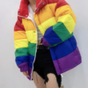 Rainbow Striped Coat