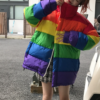 Rainbow Striped Coat