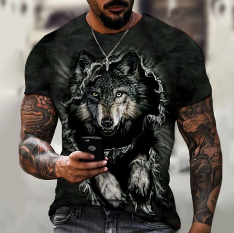 Wild Wolf 3 Print T-shirt