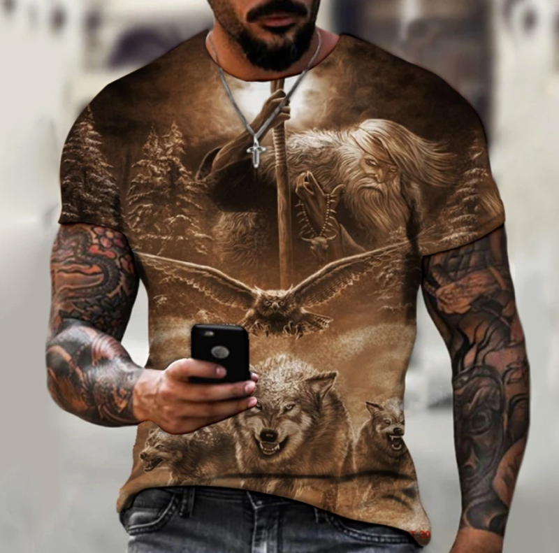 Wild Wolf 3 Print T-shirt