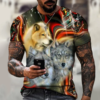 Wild Wolf 3 Print T-shirt