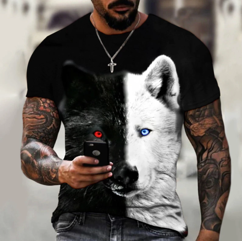 Wild Wolf 3 Print T-shirt