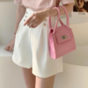 Elegant High Waist Button Shorts