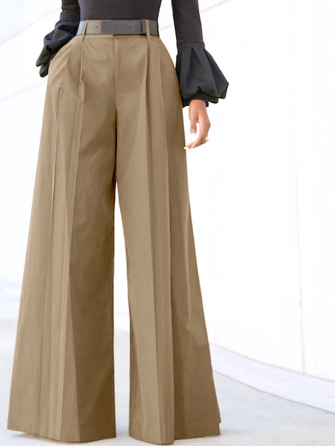 Casual Office Wide Leg Trousers - Enenesis