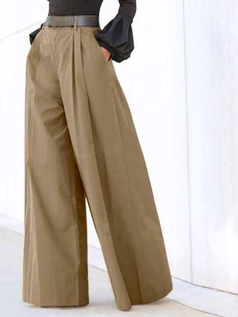 Casual Office Wide Leg Trousers - Enenesis