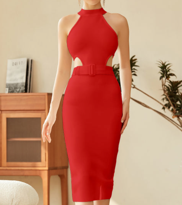 Midi Night Out Bandage Dress