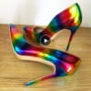 Glossy Rainbow Stilettos Shoes