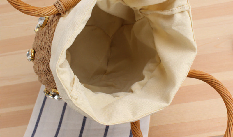 Diamonds Straw Beach Bag