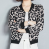 Thin Leopard Print Bomber Jacket