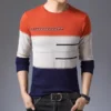 Slim Fit Striped Cotton Pullover