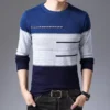 Slim Fit Striped Cotton Pullover