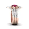 Rose Gold Flower Ring- 3 PCS/ Set