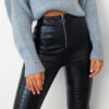 Faux Leather Office Trousers