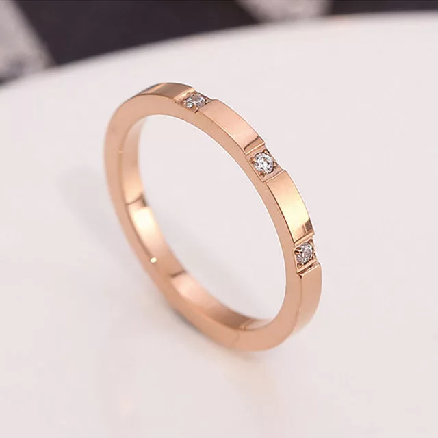 Thin Titanium Steel Couple Ring