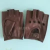 Genuine Leather Slip-Resistant Half Finger Gloves - Enenesis