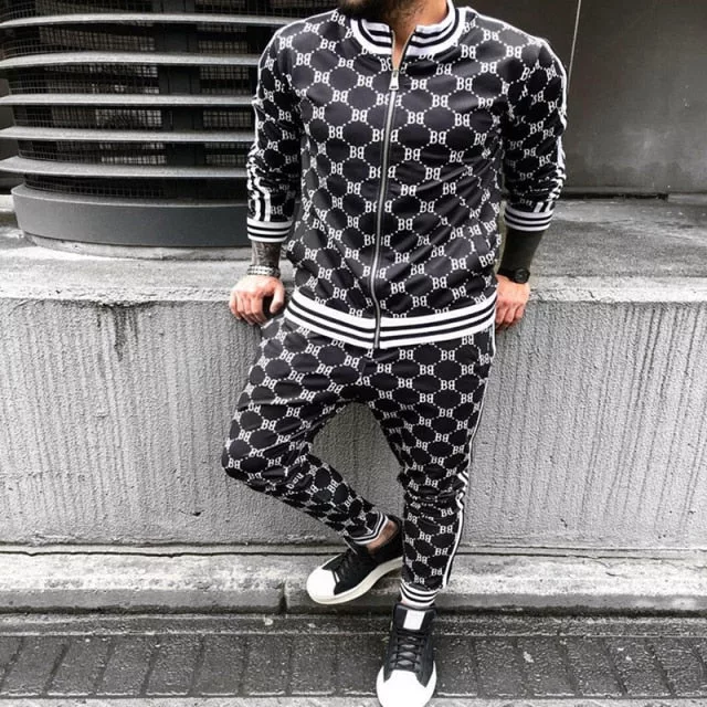 Flower Plaid Sports Tracksuit - Enenesis