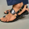 Plus Size Toe Ring Sandals- Black