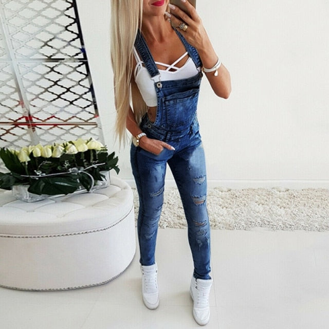 Ripped Jumpsuit Jeans