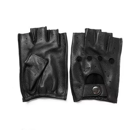 Genuine Leather Slip-Resistant Half Finger Gloves - Enenesis