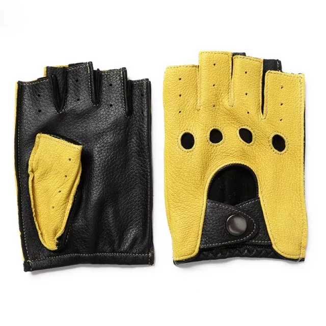 Genuine Leather Slip-Resistant Half Finger Gloves - Enenesis