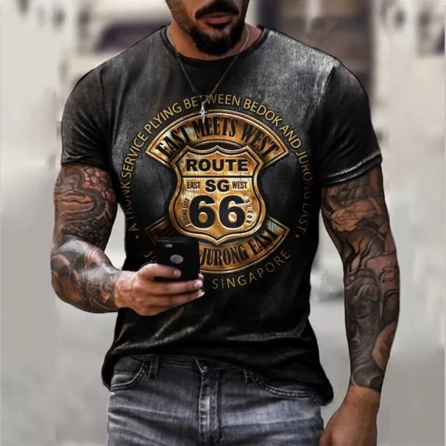 66 Letters Printed T-Shirt