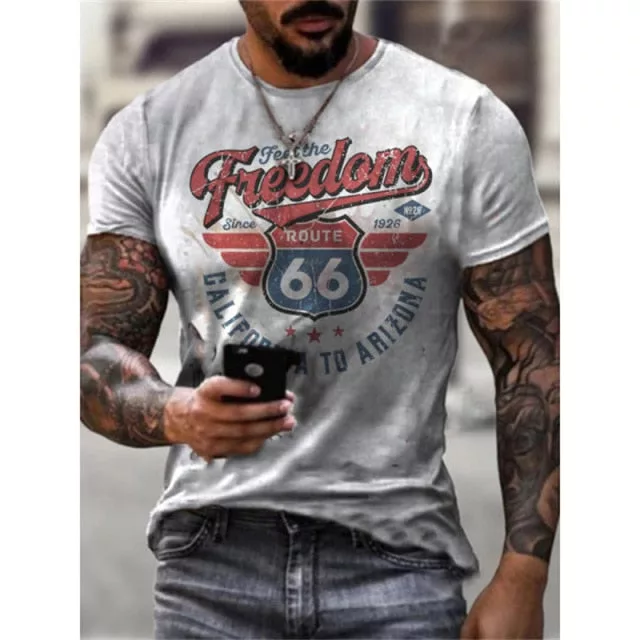 66 Letters Printed T-Shirt