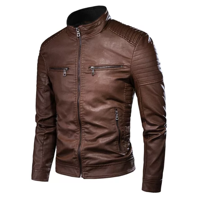 Motor Biker Leather Jacket - Enenesis