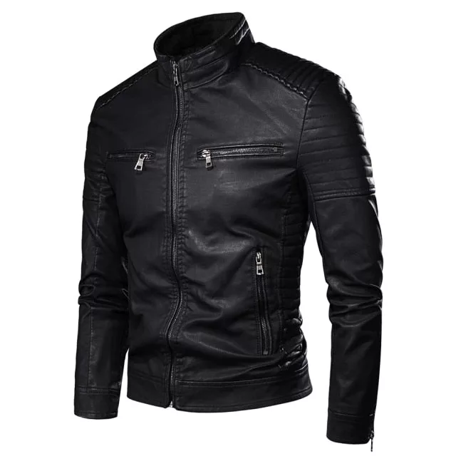 Motor Biker Leather Jacket