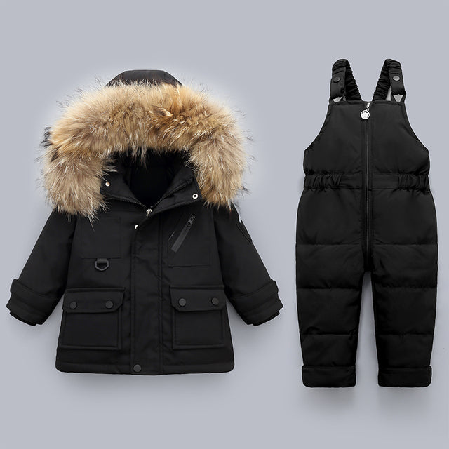 Kids Winter Down Overall Suit