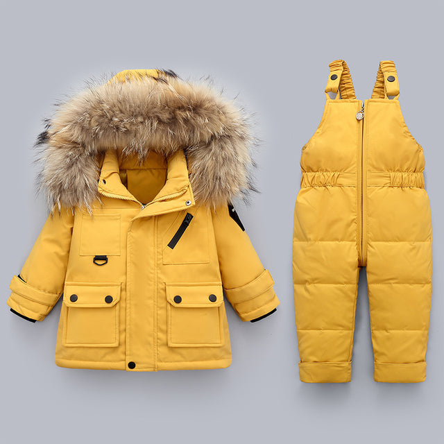 Kids Winter Down Overall Suit