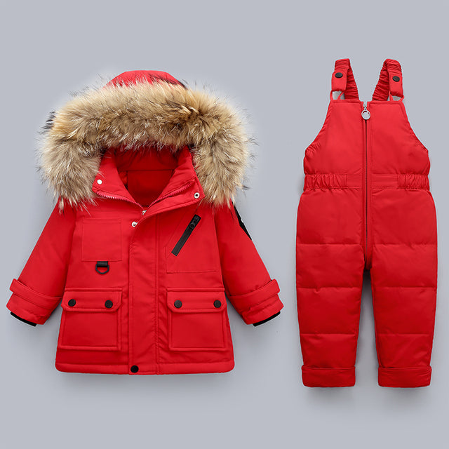 Kids Winter Down Overall Suit