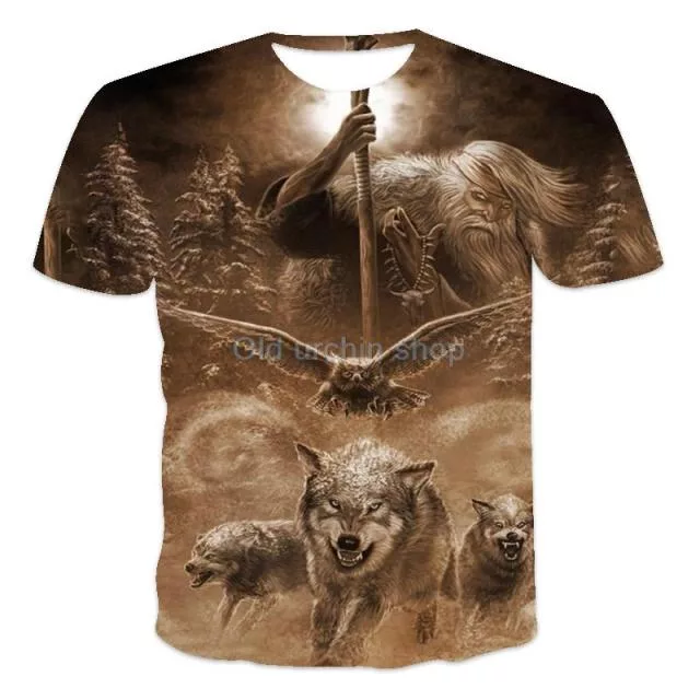 Wild Wolf 3 Print T-shirt