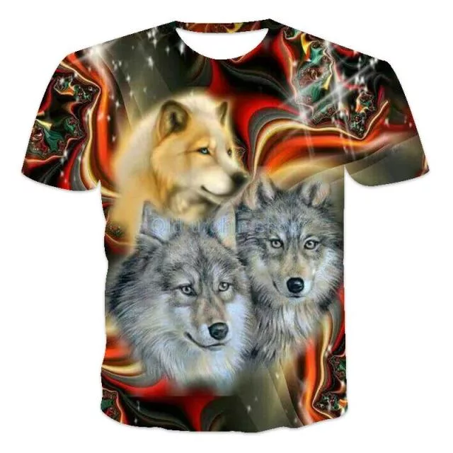 Wild Wolf 3 Print T-shirt