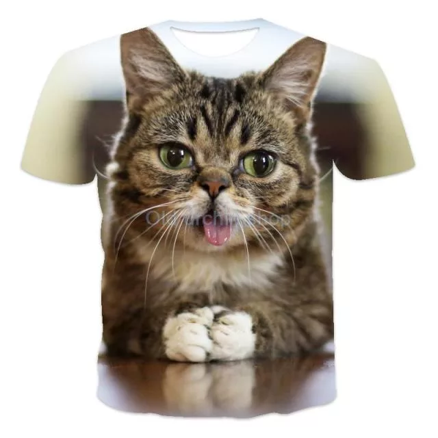 3D Cute Kitten T-shirt