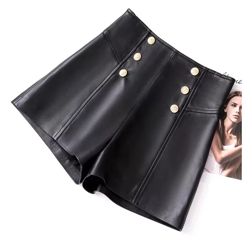 Sheepskin Genuine Leather Shorts