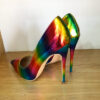 Glossy Rainbow Stilettos Shoes