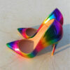 Glossy Rainbow Stilettos Shoes