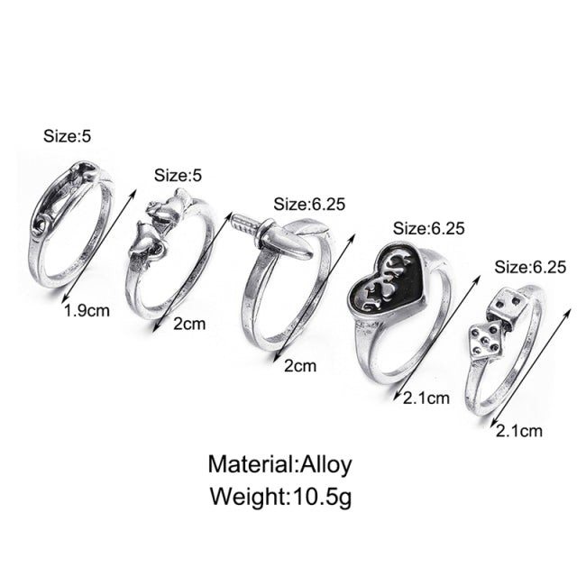 Multi-Layer Adjustable Ring Set