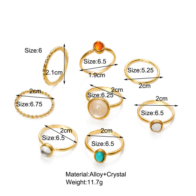 Multi-Layer Adjustable Ring Set