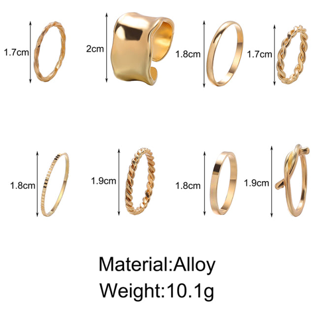 Multi-Layer Adjustable Ring Set