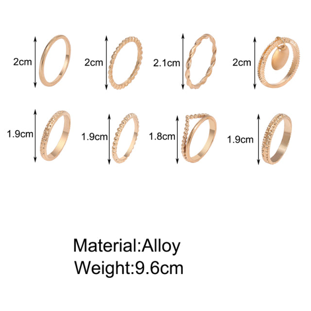 Multi-Layer Adjustable Ring Set