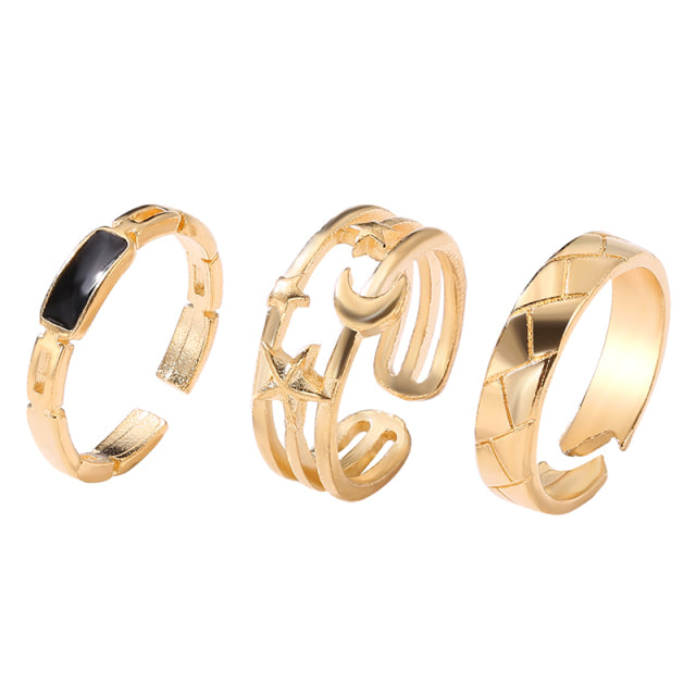 Multi-Layer Adjustable Ring Set