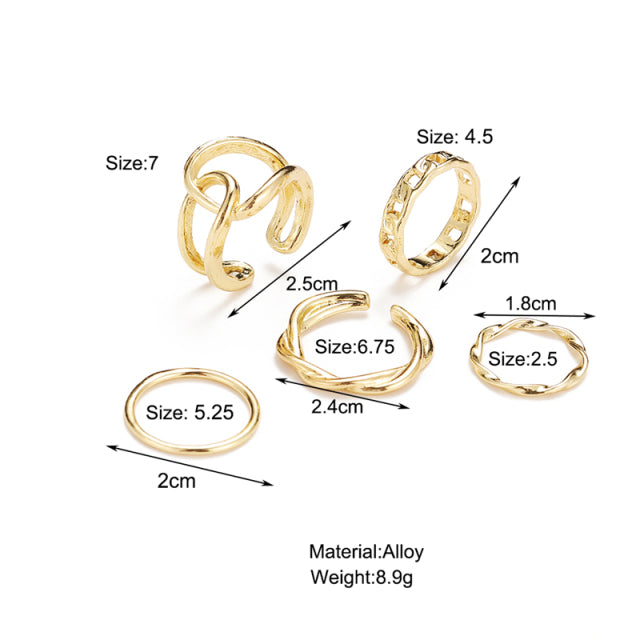 Multi-Layer Adjustable Ring Set