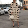 Love Pattern Faux Coat