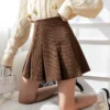 High Waist Pleated Vintage Skirt - Enenesis