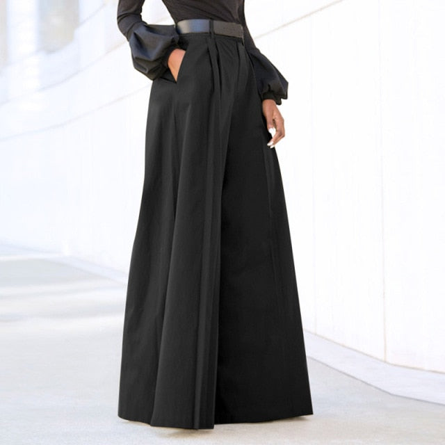 Casual Office Wide Leg Trousers