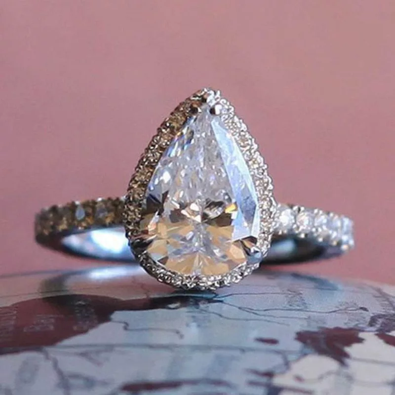 Vintage Style Pear Shape Ring