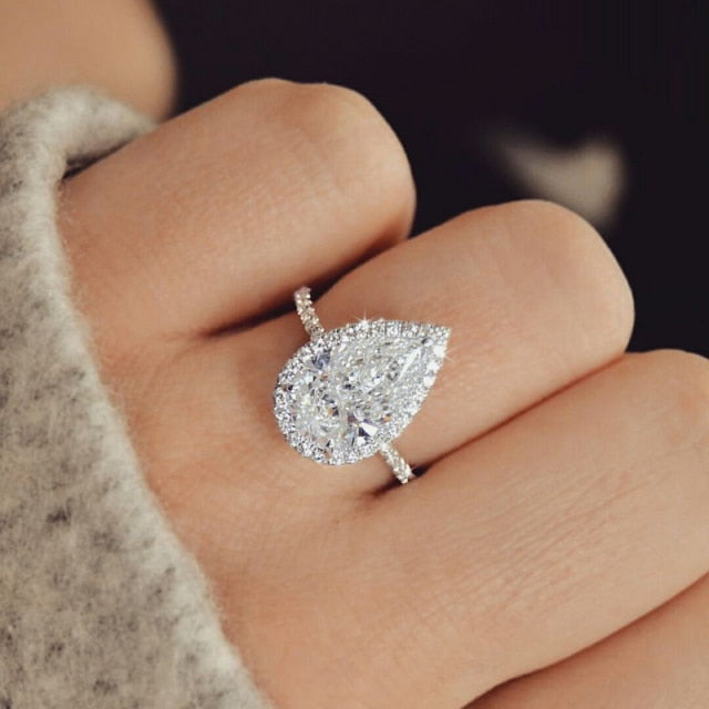 Vintage Style Pear Shape Ring